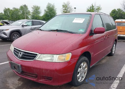 2003 Honda Odyssey Ex-L из США, поврежденный, VIN 5FNRL18993B009180